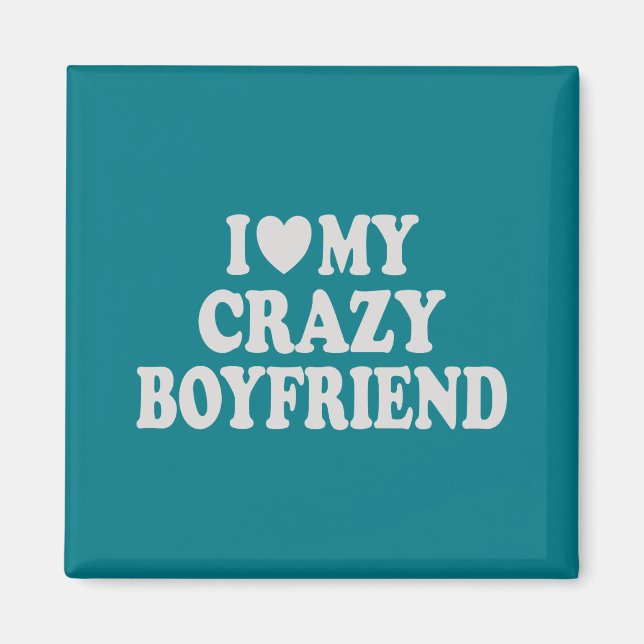Jag Kärlek min Crazy Boykompis Magnet (Framsidan)
