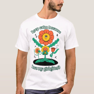 Jag Kärlek Min Crazy Girlkompis-pojkvän T-Shirt