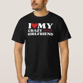 Jag Kärlek min Crazy Girlkompis T Shirt