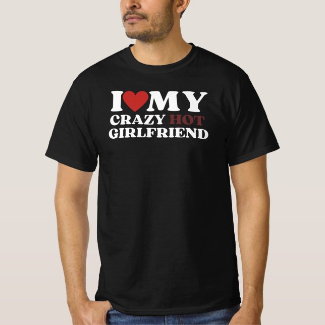 Jag Kärlek min Crazy Girlkompis T Shirt (Framsida)