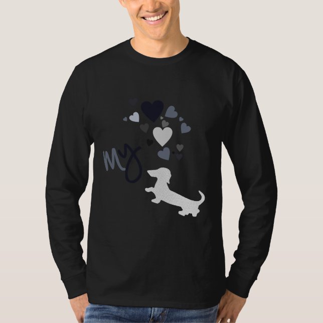 Jag Kärlek min Dachshund! T Shirt (Framsida)