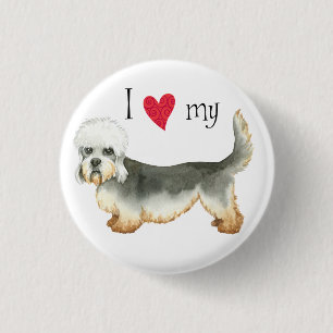 Jag Kärlek min Dandie Dinmont Terrier Knapp