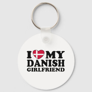 Jag Kärlek Min danska flickvän Nyckelring