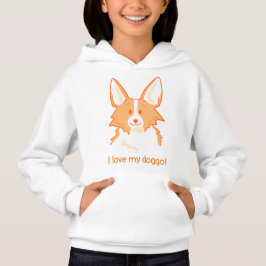Jag Kärlek min Doggo! Cute Hund Hoodie T Shirt