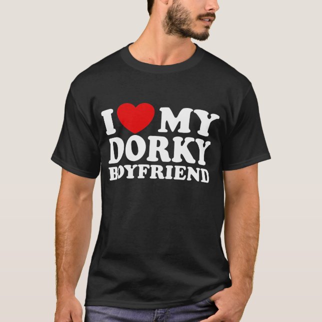 Jag Kärlek Min Dorky Boykompis T-shirt (Framsida)