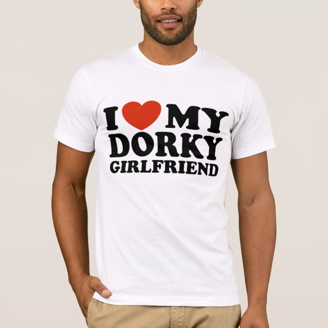 Jag Kärlek Min Dorky Girlkompis T-shirt (Framsida)