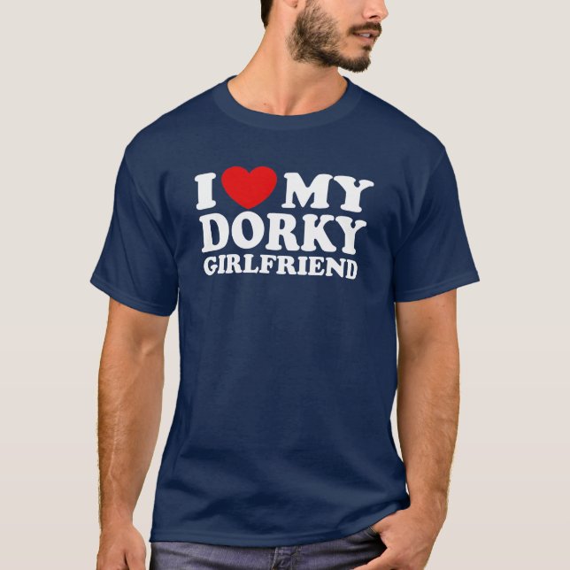 Jag Kärlek Min Dorky Girlkompis Tee (Framsida)