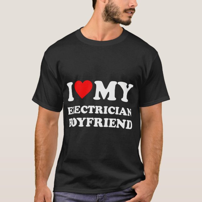 Jag Kärlek min elektriska bojvän jag hatar min Het T Shirt (Framsida)