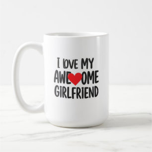 Jag kärlek min fantastisk-flickvän kaffemugg