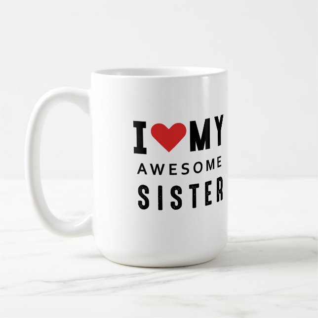 Jag kärlek min fantastisk syster kaffemugg (Vänster)