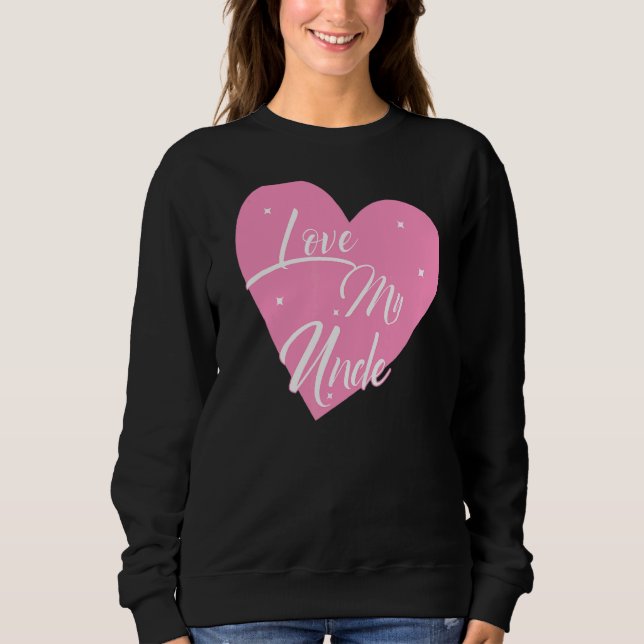 Jag Kärlek min farbror Heart min farbror Graphics T Shirt (Framsida)