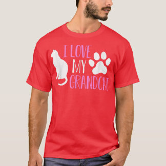 Jag kärlek min farmcat Cat Lover Granddad Grandma T Shirt