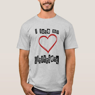 Jag kärlek min flickvän anpassade kärlek t shir shirt