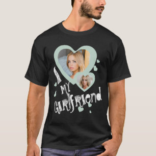 Jag kärlek min flickvän Chalkboard Doodles Black C T Shirt