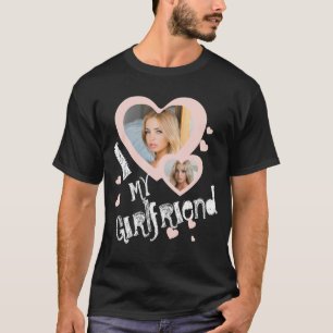 Jag kärlek min flickvän Chalkboard Doodles Black C T Shirt