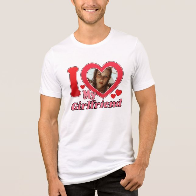 Jag Kärlek Min flickvän, Girlvän T Shirt (Framsida)