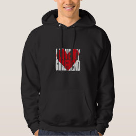 Jag Kärlek min flickvän Heart Hoodie