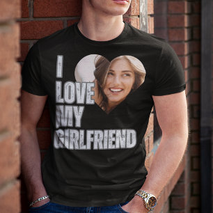 Jag Kärlek min flickvän Heart Photo Boykompis Gift T Shirt