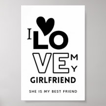 Jag kärlek min flickvän hon är min bästa vän GIFT