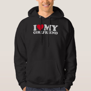 Jag Kärlek min flickvän jag älskar min flickvän GF Hoodie