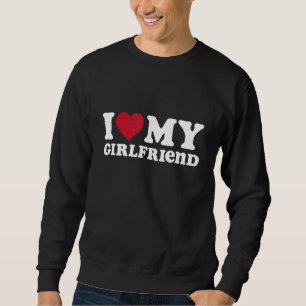 Jag Kärlek min flickvän jag älskar min flickvän Gf Lång Ärmad Tröja