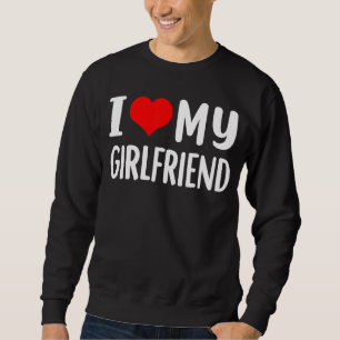 Jag Kärlek min flickvän jag älskar min flickvän Gf Lång Ärmad Tröja