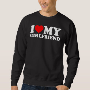 Jag Kärlek min flickvän jag älskar min flickvän Gf Lång Ärmad Tröja