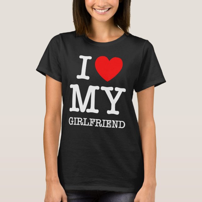Jag Kärlek min flickvän jag älskar min flickvän Va T Shirt (Framsida)
