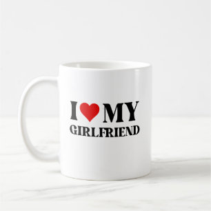 Jag Kärlek Min flickvän Kaffemugg