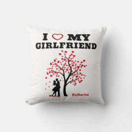 Jag Kärlek min flickvän Kudde