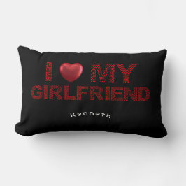 Jag Kärlek min flickvän Lumbarkudde