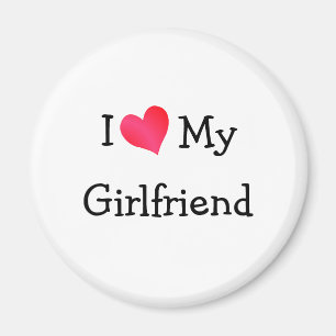 Jag Kärlek Min flickvän Magnet