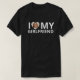 Jag Kärlek min flickvän Photo Heart Funny Boykompi T Shirt (Design framsida)
