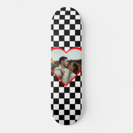 Jag kärlek min flickvän Romantic White och Black S Mini Skateboard Bräda 18,5 Cm
