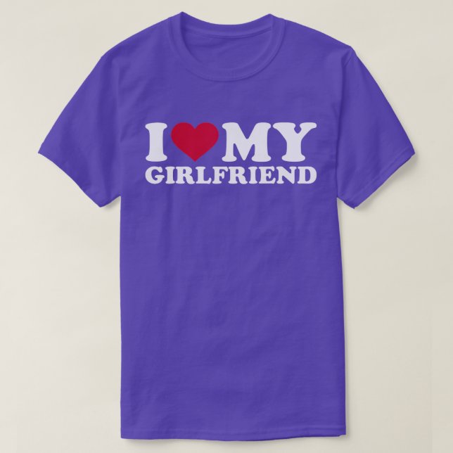 Jag kärlek min flickvän t shirt (Design framsida)