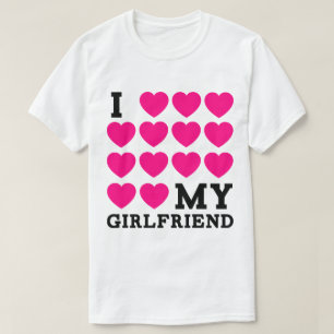 Jag Kärlek Min flickvän T Shirt