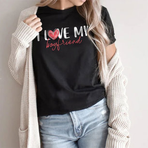 Jag Kärlek min flickvän Tee, Boykompis Shirt åt ho T