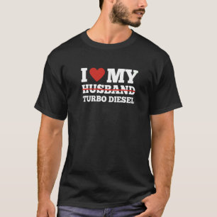 Jag Kärlek min flickvän Turbo Diesel Car Girl Mech T Shirt