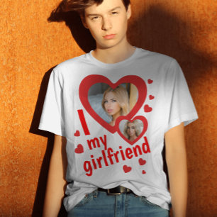 Jag kärlek min flickvänfoto t shirt