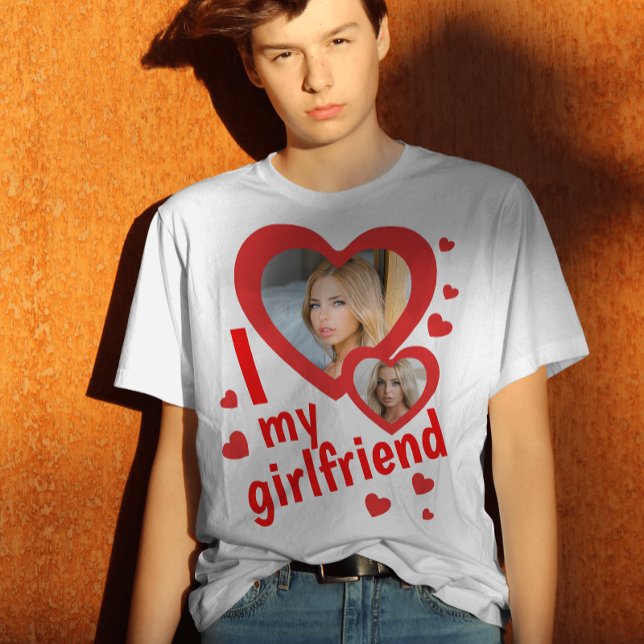 Jag kärlek min flickvänfoto t shirt (Skapare uppladdad)