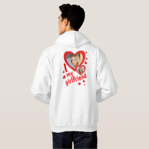 Jag kärlek min flickväns foto på framsidan och hoodie