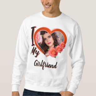 Jag kärlek min flickväns t-shirt med bild- lång ärmad tröja