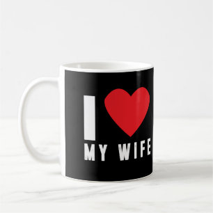 Jag kärlek min fru kaffemugg