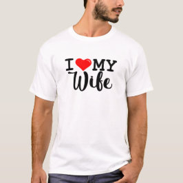 Jag Kärlek min fru Red Heart T Shirt