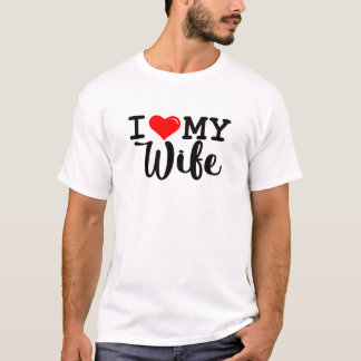 Jag Kärlek min fru Red Heart T Shirt