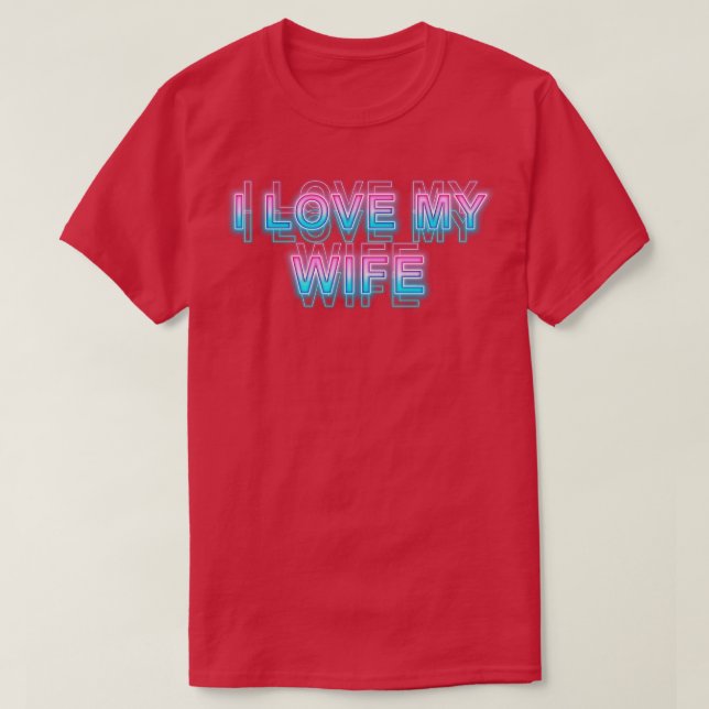 Jag kärlek min fru t shirt (Design framsida)