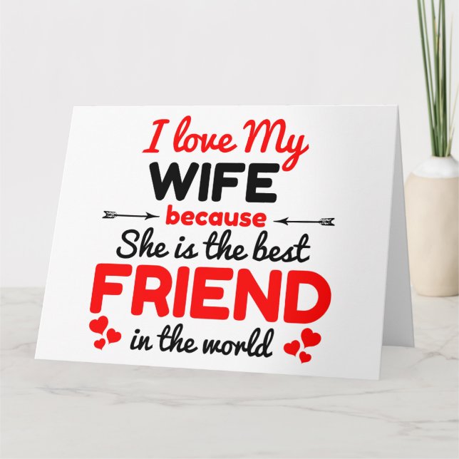 Jag kärlek min fru tack kort (Framsida)
