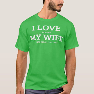 Jag kärlek min frus cykeldesign t shirt