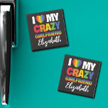 Jag kärlek min galna flickvän någon namn rainbow l magnet<br><div class="desc">Fira kärlek med anpassadet LGBTQ Pride Magnet! I färgad i vibrant regnbåge i typsnitt, utstrålar texten "I kärlek min galna flickvän" positivitet. Anpassa den genom att lägga till din flickväns namn, skapar den här magneten en unik och omhuldad keepy. Sprid kärlek, glädje och pride med perfektens tillbehör. Perfekt för gåvor,...</div>