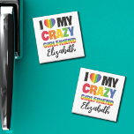 Jag kärlek min galna flickvän någon namn rainbow l magnet<br><div class="desc">Fira kärlek med anpassadet LGBTQ Pride Magnet! I färgad i vibrant regnbåge i typsnitt, utstrålar texten "I kärlek min galna flickvän" positivitet. Anpassa den genom att lägga till din flickväns namn, skapar den här magneten en unik och omhuldad keepy. Sprid kärlek, glädje och pride med perfektens tillbehör. Perfekt för gåvor,...</div>